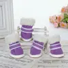 Sapatos de lã de cordeiro para cachorro capa de pé Teddy animal de estimação cachorro pequeno quente antiderrapante inverno urso sola macia outono e inverno