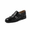 Zapatos brogue británicos muy artísticos de cuero con textura hueca tallada 2025 primavera zapatos de cuero de tacón bajo grueso mujer