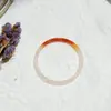 Pulseira de calcedônia de gelo selecionada cuidadosamente para atacado, pulseira de ágata para mulheres, anel pequeno empilhado com tiras finas, pulseira de luar branco, estilo antigo