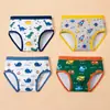 Cuecas Infantis Novas Triângulo Transfronteiriça Mais Vendidas Algodão Puro Roupa Íntima Infantil Estampa de Desenho Animado Roupa Íntima de Algodão Atacado Masculino