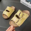 Pantuflas Gruesas Estilo Birkenstock para Niños, Novedad Verano 2026 Versión Coreana, Sandalias de Playa sin Cierre con Hebilla Cuadrada para Niñas