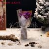 Regalos de Navidad Papá Noel Reno Rojo Rosa Fruta Ramo de Aliento de Bebé Venta al por Mayor Transfronteriza Recuerdos Flores Hechas a Mano