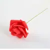 Flor de Espuma Artificial Rosa Simulada de 7 cm con Tallo Flor Artificial Decoración de Boda Ramo de Flores Stock al por Mayor