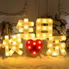 Luz LED de Letra Feliz Cumpleaños Carácter Chino Luces Diseño de Escena Romántica Luz Decorativa de Maletero para Fiesta de Cumpleaños