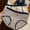 Bragas de Algodón Puro con Estampado de Oso Estilo Británico Talla Grande para Mujer 2025, Calzones Sin Costuras Antibacterianos para Niñas Gorditas 10A