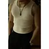 2026 Novo Estilo Retrô Americano Roupa Esportiva Fitness Outerwear Colete Tricotado Juvenil para Homens Verão Amekaji