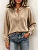 Otoño 2026 Nuevo Amazon Estación Independiente Transfronteriza Moda Femenina Europea y Americana Camisa Blusa de Manga Larga para Mujer
