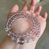 Pulseira Duplo Círculo de Ametista Natural do Brasil para Mulheres Doce Pulseira de Cristal Roxa Design Pulseira de Namorada Atacado