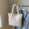 Bolso Exterior Simple de un Solo Color Versátil para Mujer de Gran Capacidad 2025 Nuevo Bolso de Hombro Casual Bolso Escolar para Estudiantes Universitarios Bolso Tote