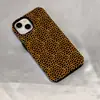 Estilo Retro Americano Estampa de Leopardo Capa para Celular Iphone18Pro Textura Fosca/Brilhante Capa de Película Dupla Camada Apple 17