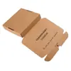 Caja Spot para Aviones al por Mayor Caja de Embalaje Pequeña Cuadrada Caja de Embalaje Extra Dura para Express Caja de Papel Kraft Impresa en Negro