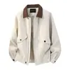 Otoño 2026 Nuevo Chaqueta de Cuero Vintage Talla Grande para Hombre Cuero PU Cuello Solapa Abrigo de Cuero Casual de Moda para Hombre