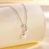 Collar de borlas de perlas de plata esterlina s925 para mujer, lujo ligero de alta calidad, collar de perlas simple retro francés de tirar para mujer