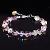 Nova Pulseira Borboleta Flash Design Nicho Estilo Coreano Ins Pulseira Feminina Distintiva Fresca Joias de Cristal de Imitação de Vidro