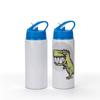 Garrafa térmica esportiva para transferência térmica tampa de cor lisa boca larga bico de sucção garrafa 600ML pote de alumínio garrafa de água de alumínio imprimível DIY