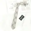 Corbata Marrón Camisa Oscura para Estudiantes Varones, Estilo Universitario, Rayas Color Café Retro Corbata de Lazo JK Decorativa Sin Corbata, Accesorio para Mujer