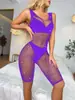 Hot Diamond Exportação Transfronteiriça Europeu e Americano Sexy Lingerie Plus Diamond Tela de Malha Recorte Sexy Body Justo Tz554