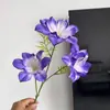 Flores Artificiais, Videira Prateada, Clematite, Lírio Pequeno, Lótus da Neve, Decoração de Salão de Casamento, Flores Artificiais, Flores Artificiais de Videira Prateada