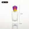 Frasco de Vidro Transparente com Fundo Espesso para Perfume, Frasco Vazio com Tampa Portátil, Frasco Recarregável para Perfume, Frasco de Vidro Cosmético com Borrifador