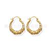 G023A Pendientes de Anillo Retorcido de Alto Sentido, Micro Incrustados con Circonita, Novedad Otoño e Invierno