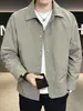 Chaqueta para hombre, nueva colección otoño 2026, corte holgado, casual, elegante, cárdigan de manga larga, moderno, sencillo, con cuello de solapa