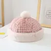 Touca de Bebê Outono e Inverno Bebê Quente de Inverno Super Fofa Touca de Tricô Meninos e Meninas Fofa Touca de Lã Tendência