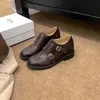Versión de Piel de Vaca~Zapatos Monk de Cuero Tallados Brogue, Nuevo Estilo Británico, para Aumentar Altura, Mocasines Forrados de Lana para Mujer, Otoño e Invierno