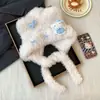 Gorro de tricô para outono e inverno, estilo gato, com abas para as orelhas, forro de pelúcia, espessado para aquecimento, design fofo de desenho animado, faz o rosto parecer menor