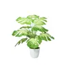 12 Plantas Verdes ArtificialesPlantas Verdes Simuladas, Plantas Falsas en Maceta para Decoración de Sala de Estar Interior, Plástico Pequeña Planta Bonsái Paisajismo