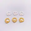 Accesorios de Plata S925 Pulsera DIY Collar Materiales con Cuentas Separadores Anillo para Pasar Hilo Separadores de Agujero Accesorios de Color Amarillo Fuerte 24K de Larga Duración