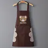 Avental de Cozinha Impermeável e à Prova de Óleo, Roupa de Trabalho, Avental de Urso Marrom Fashion e Fofo, Novo Estilo de Avental de Urso Personalizável