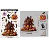 Decoraciones de Halloween creativas calabaza fantasma pegatinas de vidrio feliz halloween araña casa embrujada pegatinas electrostáticas