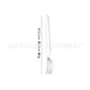 Espátula para pastel, cuchillo para pastel, tenedor y cuchara nuevos de acero inoxidable. Cuchillo, tenedor y cuchara para pastel de cumpleaños. El cuchillo, tenedor y cuchara de postre se pueden imprimir con logo