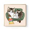 Pintura al óleo digital de gato estilo nórdico DIY para sala de estar, habitación infantil, dormitorio pequeño y fresco, pintado a mano, relleno decorativo, pintura colgante