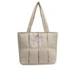 Nova bolsa tote Nuo macia de algodão, bolsa de ombro feminina para estudantes universitários, bolsa grande portátil para trabalho e deslocamento, bolsa de pano