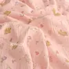 [Conejo de Globo] Algodón Puro Crepé de Doble Capa Grado Madre e Hijo Babero Toalla para Saliva Goma para el Cabello Pijama Toalla de Baño