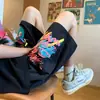 Shorts casuais de verão para homens, de corte solto, comprimento médio, estampado, fino, adequado para uso ao ar livre no verão