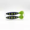 Tenedor y Cuchara para Bebé, Cuchara y Tenedor Especiales de Dos Colores para Bebé, Vajilla para Suplementos Alimenticios Infantiles, Cuchara y Tenedor de PP, Tenedor y Cuchara para Bebé