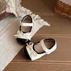 Sapatos Mary Jane Femininos com Laço 2026 Primavera e Outono Solado Macio Fechamento em Velcro Retro Baixo Sapatinhos de Princesa para Bebê