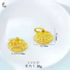 Pingente Fechadura da Paz em Ouro Areia com Vários Padrões Auspiciosos, Revestido de Cobre com Ouro, Estilo Chinês, Acessórios de Joias Retro Artísticos para DIY