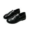 Zapatos planos de cuero retro estilo francés para mujer, nueva colección de otoño 2026, mocasines Mary Jane sin cordones de punta redonda con suela blanda