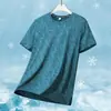 Nueva Camiseta de Manga Corta para Hombre Verano 2026, Camiseta Fina de Seda de Hielo, Camiseta Deportiva Transpirable, Camiseta Casual de Secado Rápido
