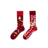 Calcetines de Moda Originales Asimétricos Estilo AB para Mujer Calcetines de Algodón de Verano Zhejiang Arte de Dibujos Animados Personalizado Calcetines de Algodón de Tubo Medio para Hombres y Mujeres
