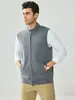 Nuevo chaleco cálido de moda simple con doble cremallera para hombre, de lana 100% pura, hilado fino de 16 cabos, hilo Yangzi, para otoño e invierno