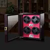 Agitador de relojes vertical para el hogar, doble reloj, enrollador de relojes mecánicos, agitador de relojes automático, puerta lateral con luz ambiental