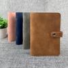 Caderno A6 de folhas soltas fivela destacável simples diário manual japonês caderno de folhas soltas couro macio logo imprimível Pasta