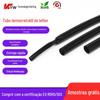 Tubo Termoretrátil de PTFE Politetrafluoretileno Preto 260°C Resistente a Altas Temperaturas Retardante de Chama Proteção de Isolamento de Cabo Isolamento de Alta Temperatura