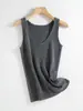 Camisola 100% lana de hilo fino, prenda interior de punto para mujer, corte ajustado, favorecedora, adecuada para todas las estaciones, top versátil como capa base