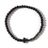 Pulsera para Hombre con Cuentas de Piedra Natural Semipreciosa Transfronteriza Espaciador de Piedra Negra de Hiel Pulsera Cilíndrica de Pino Africano Joyería para Hombre