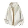 Chaqueta softshell con capucha para primavera y otoño, cortavientos, impermeable, transpirable y cálida, adecuada para ir al trabajo, actividades al aire libre y senderismo.